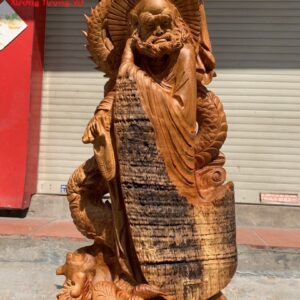 Đạt Ma Đứng Rồng Gỗ Hương Ta