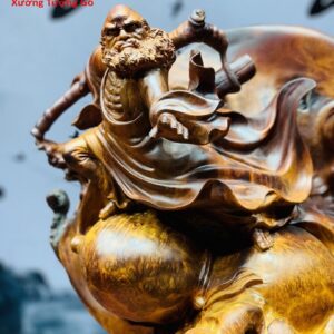 Tượng Đạt Ma Múa Võ Gỗ Nu Hương