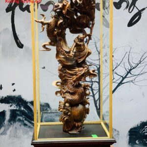 Đạt ma hàm long gỗ sưa.