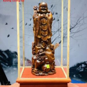 Di Lặc nhị tiểu dị nghê gỗ sưa