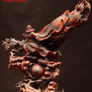 Đạt ma hàng long đứng sóng gỗ trắc.