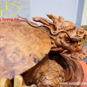 Long quy( Rùa đầu rồng) gỗ nu hương