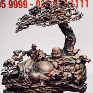 Di lặc ngũ tiểu ngồi tùng gỗ trắc