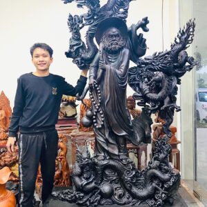 Đạt ma ngự tam long gỗ trắc
