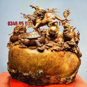 Tứ Đại Linh Thú Gỗ Nu Hương
