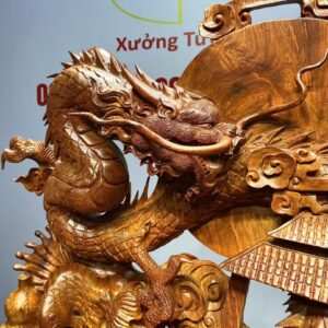 Cá Chép vượt Vũ Môn hóa Rồng Gỗ Nu Hương