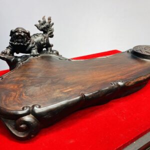 Khay trà Nghê Chữ Phúc Gỗ Trắc
