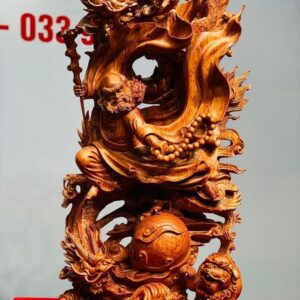 Đạt Ma Hàng Song Long Phục Nghê Gỗ Hương