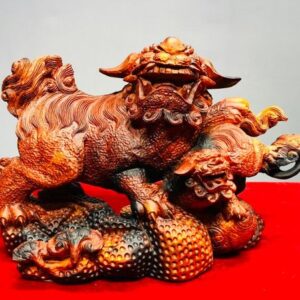 Nghê Mẫu Tử Gỗ Trắc