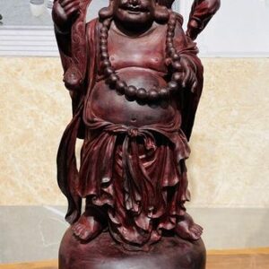 Di Lạc Nhị Tiểu Gánh Gậy Như Ý Gỗ Tử Đàn