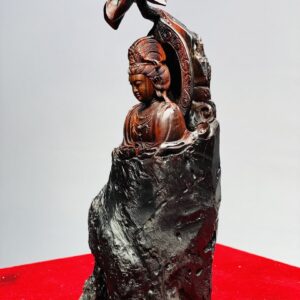 Phật Bà Quan Âm Hoa Sen Gỗ Nu Trắc
