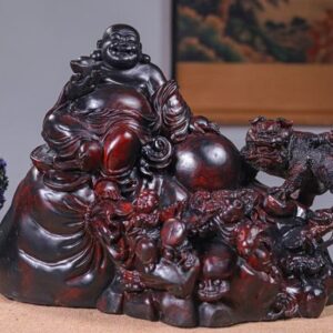 Di Lạc Tam Tiểu Nhất Nghê Ngồi Bao Tiền Gỗ Trắc