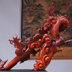Nhất Long Vờn Ngọc Gậy Như Ý Gỗ Sưa
