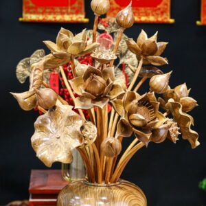 Bình sen cẩm vàng dáng nằm