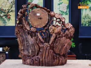 Đồng hồ tùng hạc gỗ sụn hương